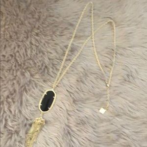 Kendra Scott Eva Necklace w/ Black Opaque Stone